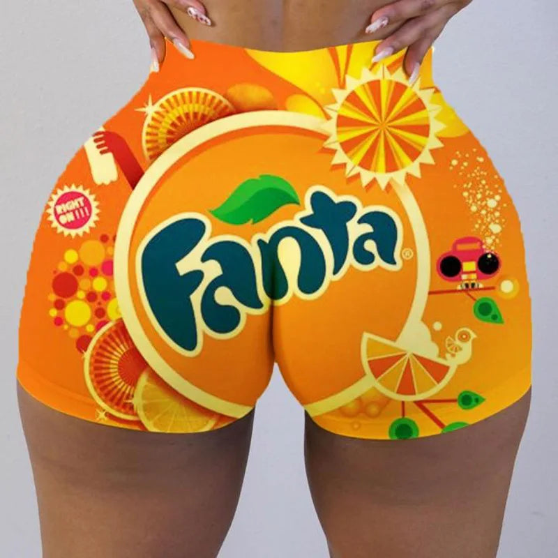 Plus Size Sexy Women's Biker Shorts Fashion 2021 Summer Clothes For Women High Waist Sweat Pants Fitness Fanta Booty Shorts