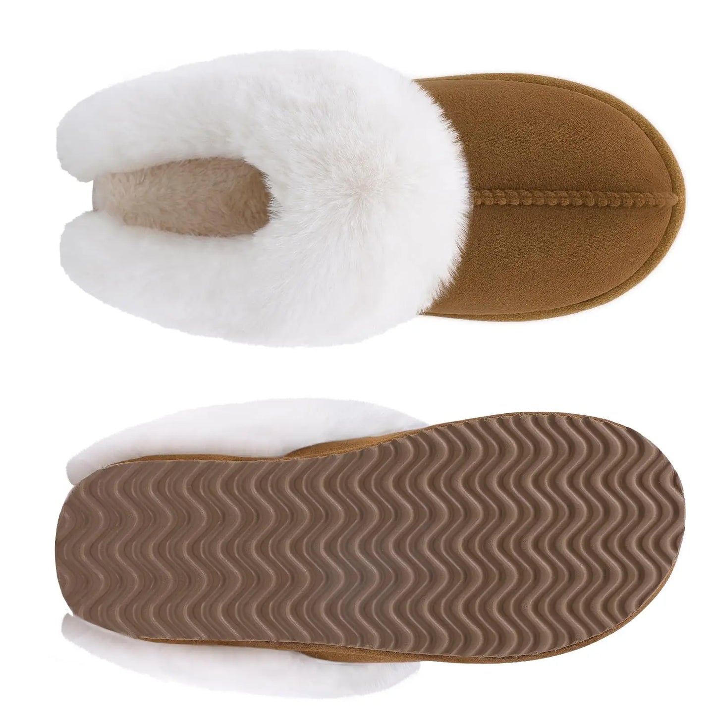 Shevalues Winter Fluffy Slippers For Women Men Furry Fuzzy Home Flats Fur Shoes Indoor Plush Slippers Couple Bedroom Cotton Shoe