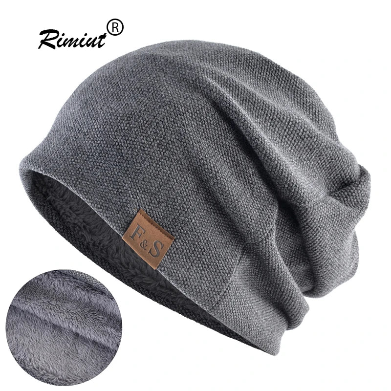 1pcs Warm Knitted Beanie Hat For Men And Women - Fashionable SolidHip-hop Style