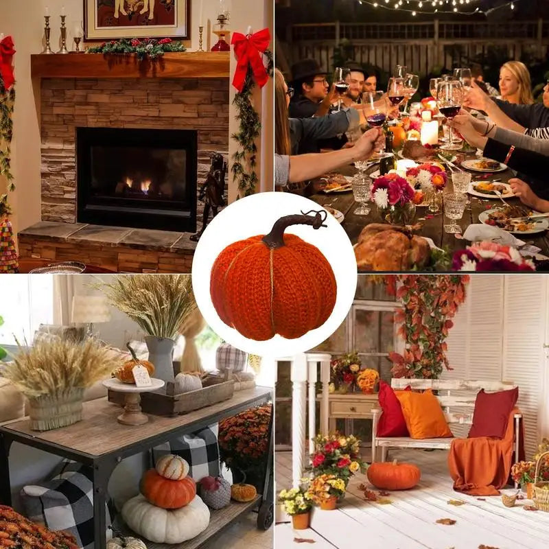 Fall Fabric Pumpkins Thanksgiving Harvest Pumpkins Fall Home Decoration Table Centerpiece Autumn Ornaments For Parties Halloween