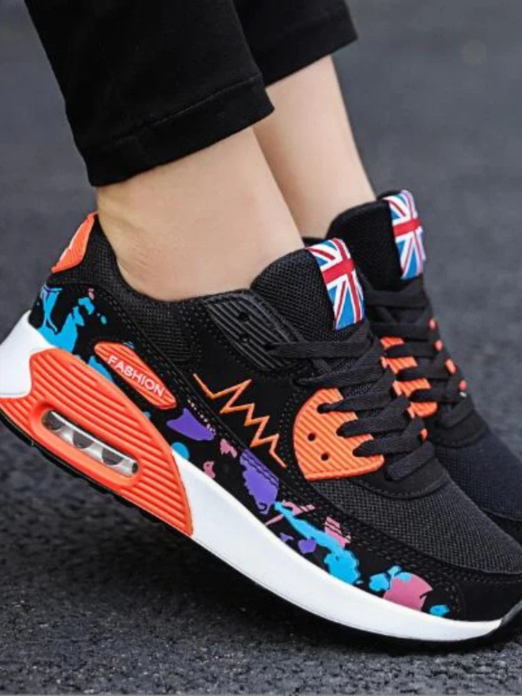 2024 Autumn Fashion Air Platform Sneakers Women's Lace Up Wedge Women Casual Sport Shoes for Women Comfort Travel Shoes Mujer