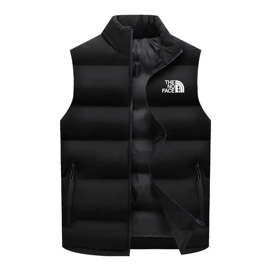 2023 Men's Tank Top Sleeveless Warm Winter Jacket Waterproof Zipper Coat Autumn Collar Standing Tank Top Casual North