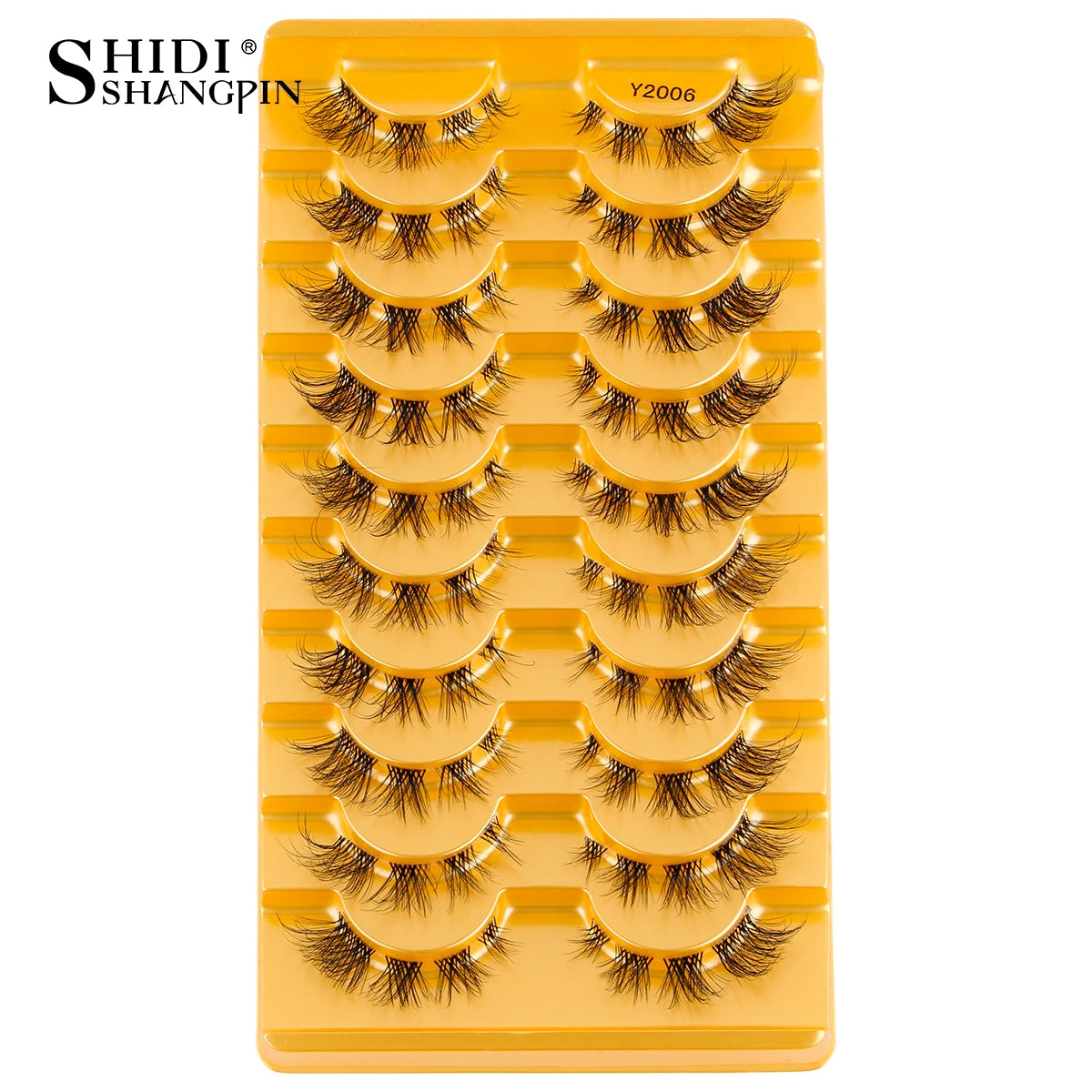 3/10 Pairs Natural Long Fluffy False Eyelashes Wispy Lashes 3D Segmented Lashes Fake Eyelashes Clear Band Eye Lashes Make up