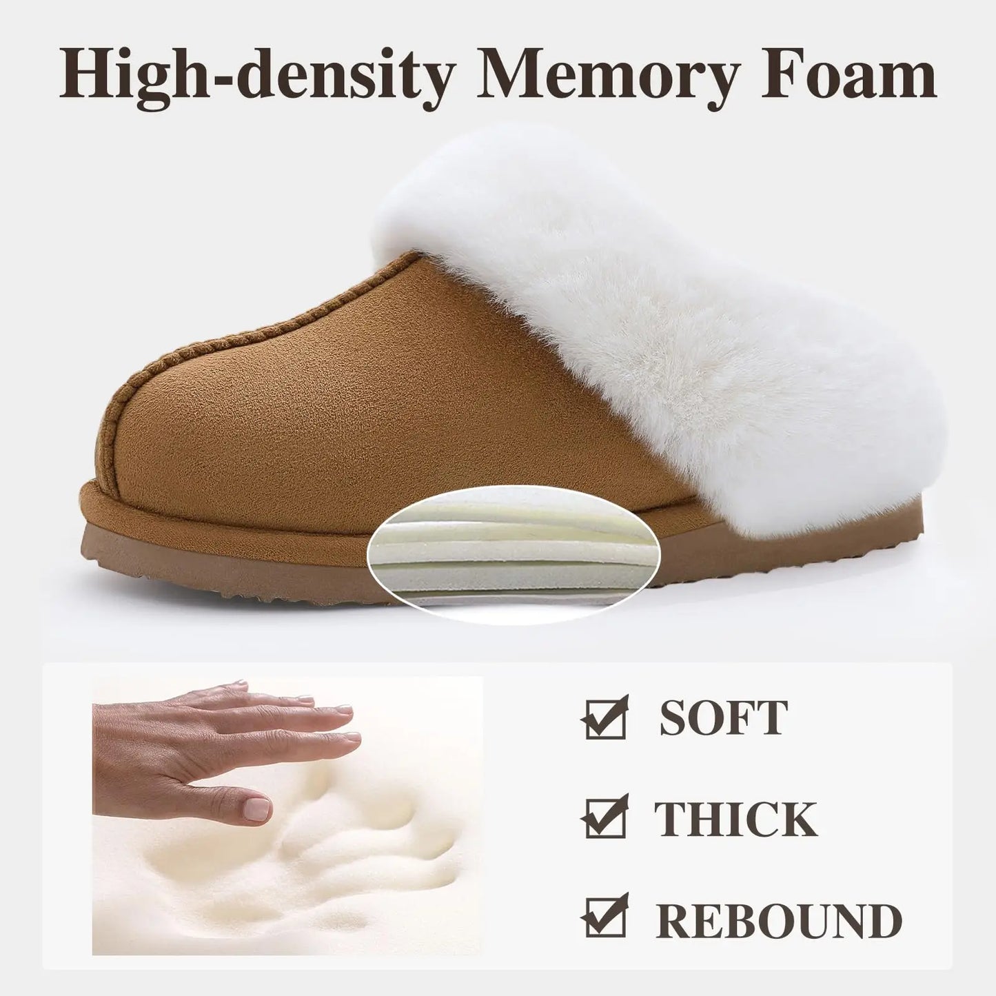 Shevalues Winter Fluffy Slippers For Women Men Furry Fuzzy Home Flats Fur Shoes Indoor Plush Slippers Couple Bedroom Cotton Shoe