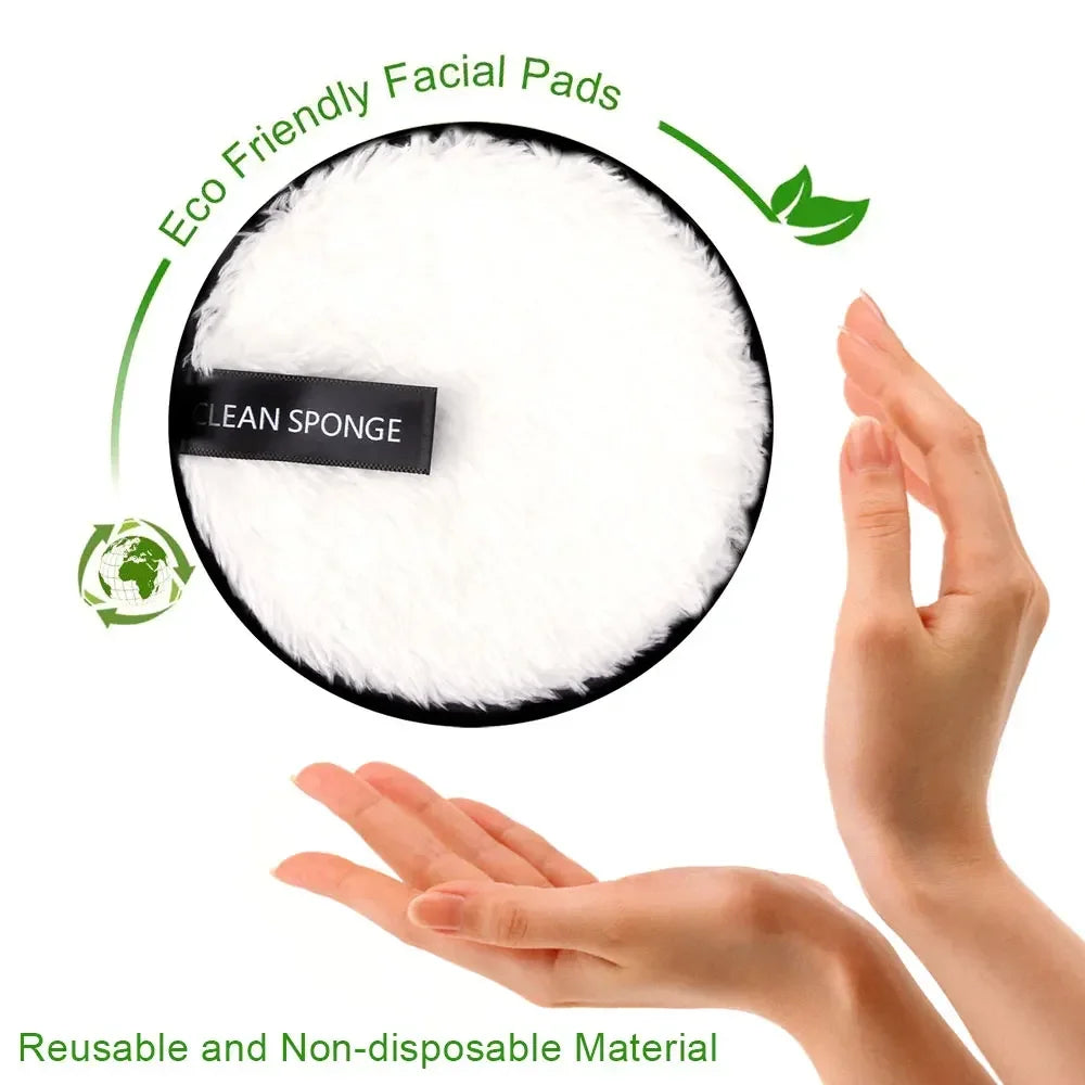 1pcs Reusable Cleansing Wipe Makeup Remover Cloth Make up Remover Towel Microfiber Reusable Make-up Disc Face Cosmetics Tool