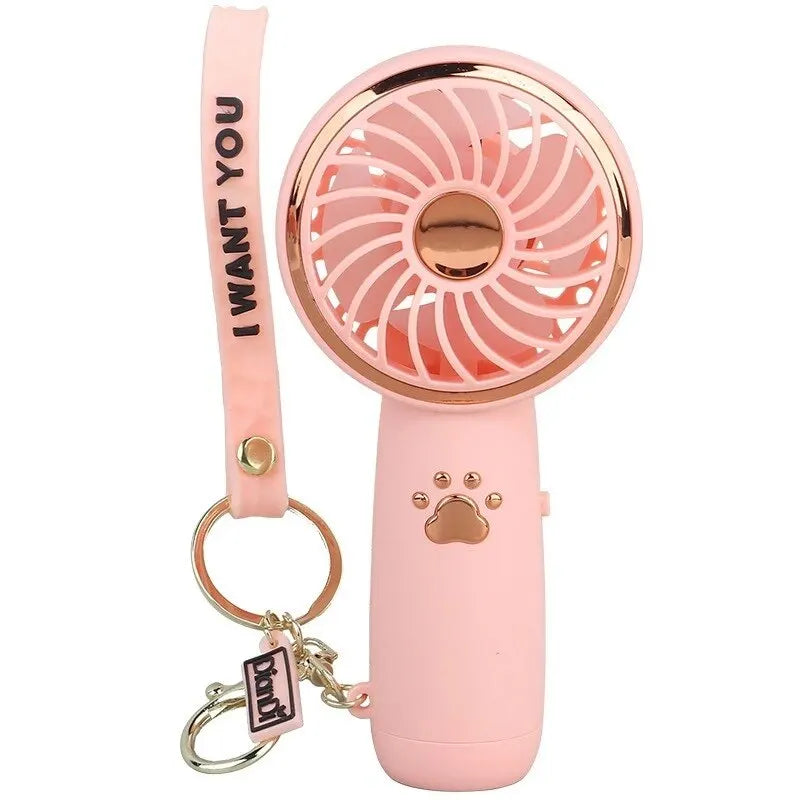 Summer New Mini Mini Fan Cute Cartoon Portable Charging USB Handheld Fan Student Outdoor Fan