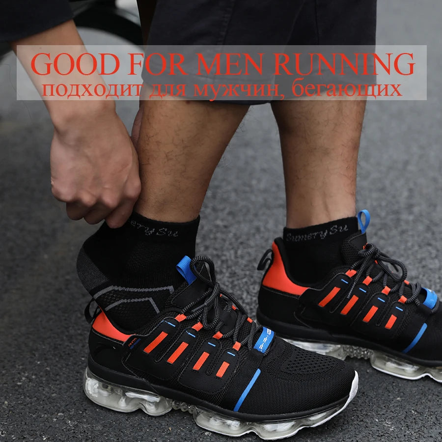 5 Pairs/Lot Mens Running Socks Casual Outdoor Sports Cotton Orange Red Stripes Compression Black 15 Styles Travel Hot Sale 2024