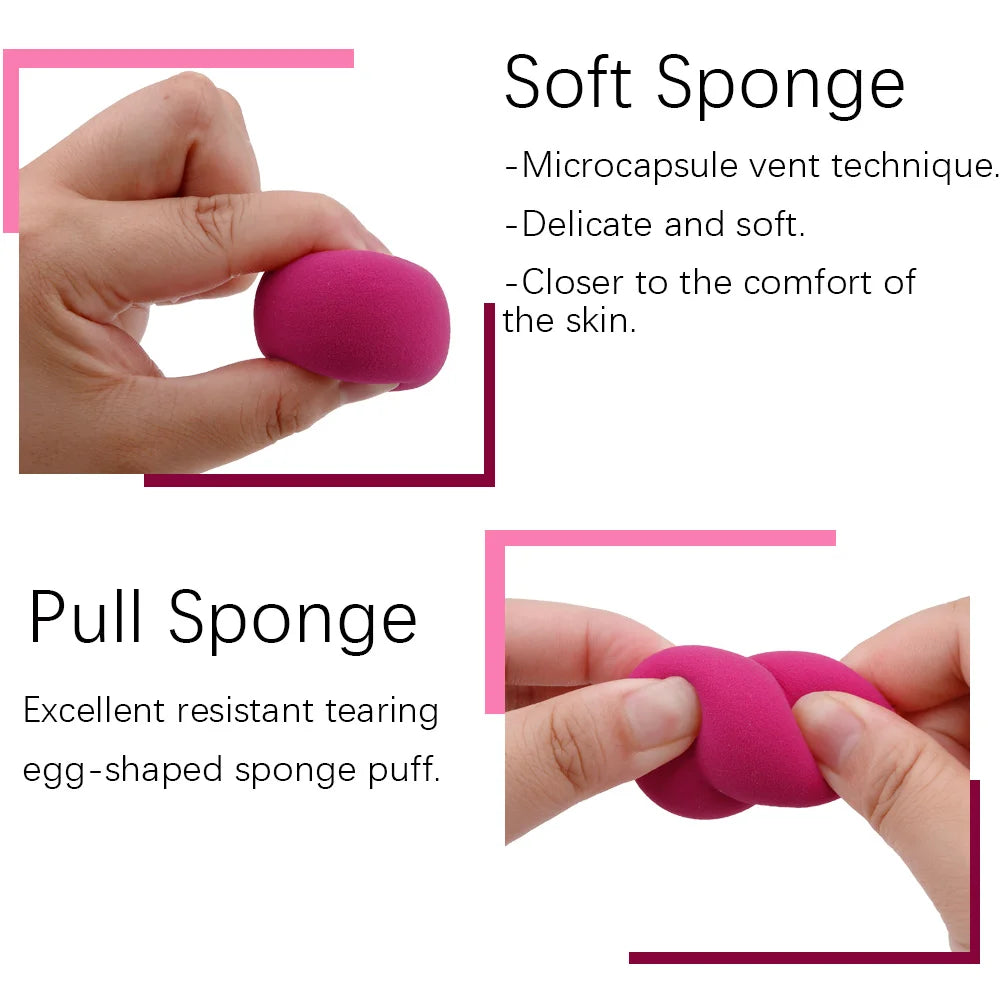 Make Up Sponge Holder Beauty Powder Puff Cleansing Egg Drying Case Silicone Makeup Blender Sponge Portable Face Cosmetics Puff